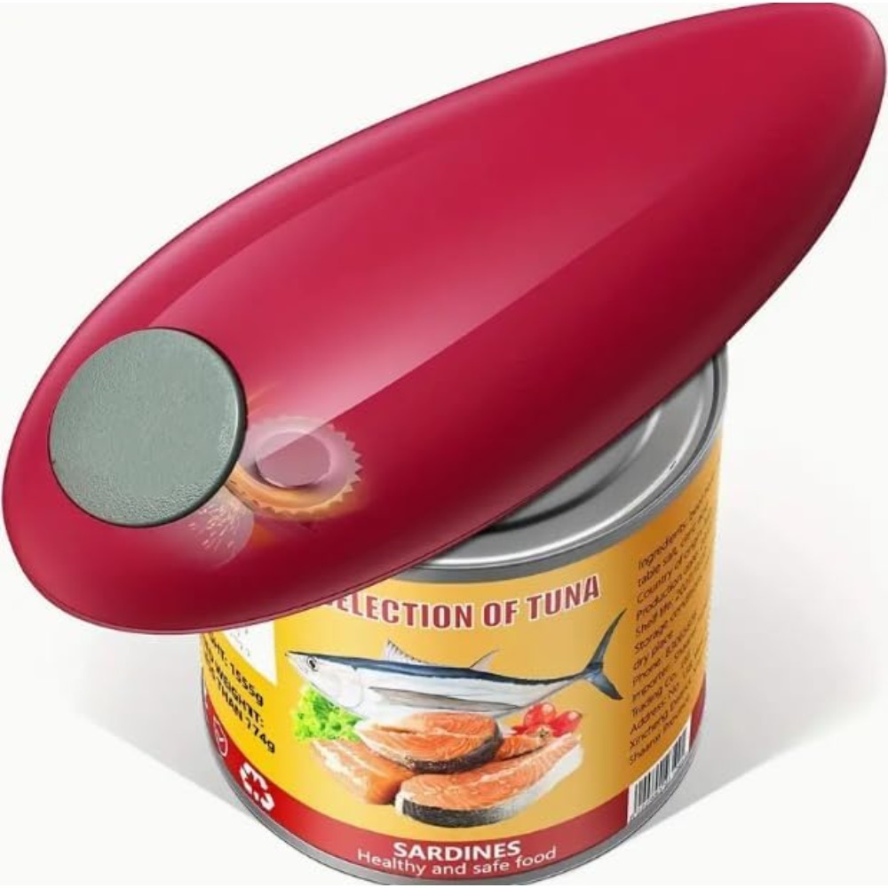 Wine Opener Electric - Ouvre-boîte électrique rouge avec bord lisse,