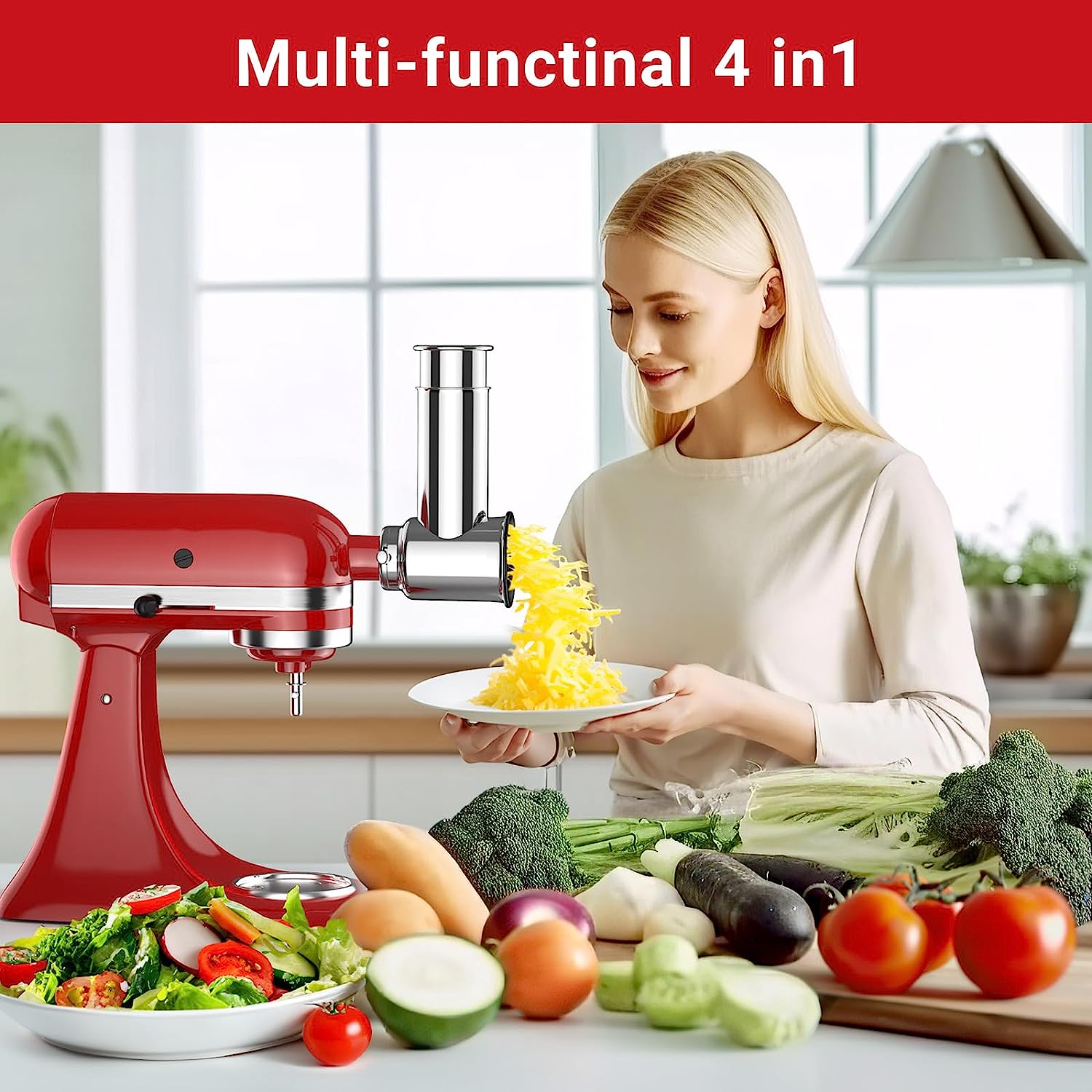Meat Grinder Attachment - Nouvel accessoire trancheur/râpeur 2023 pour batteurs