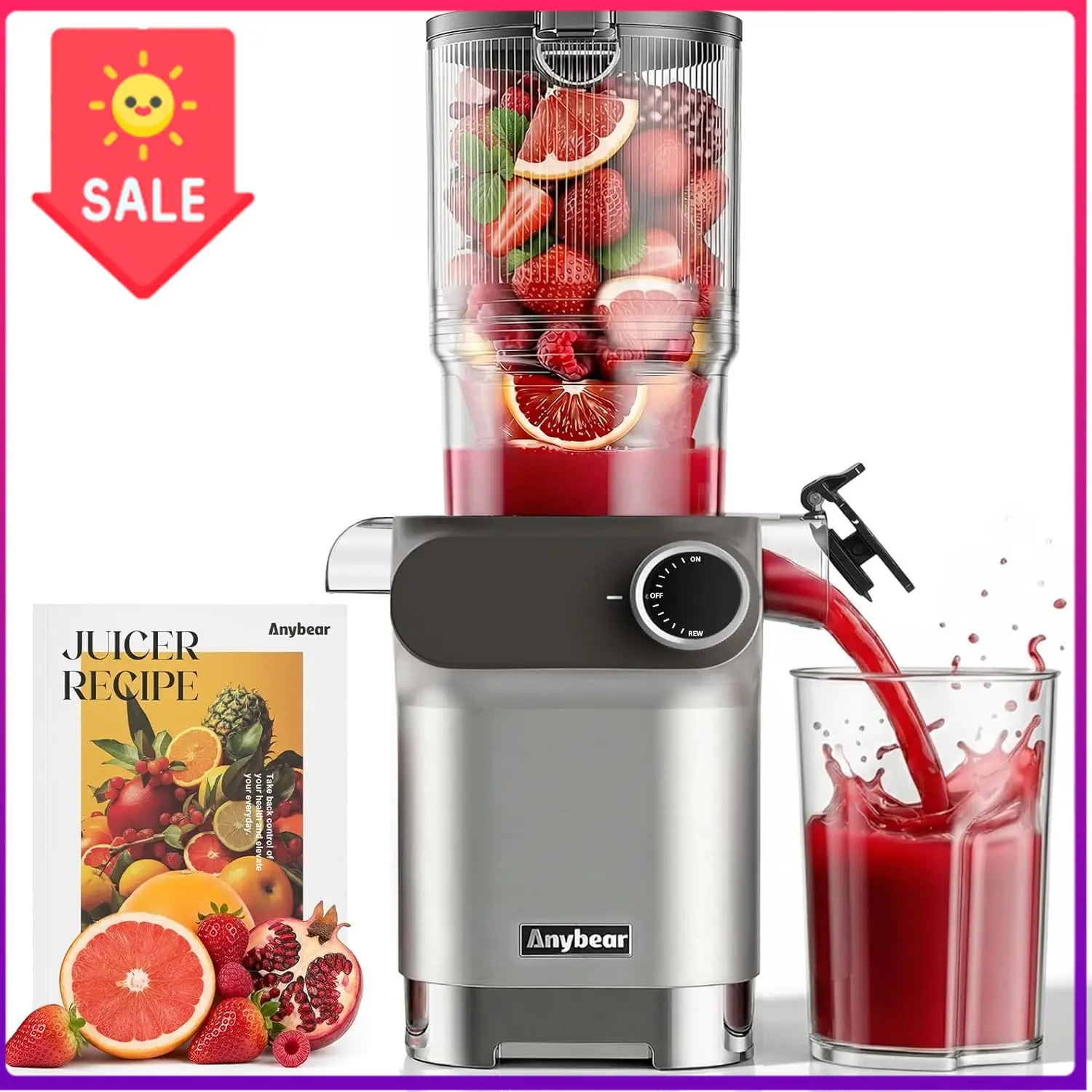Juicer Cold Press Slow - Extracteur de jus à pression à