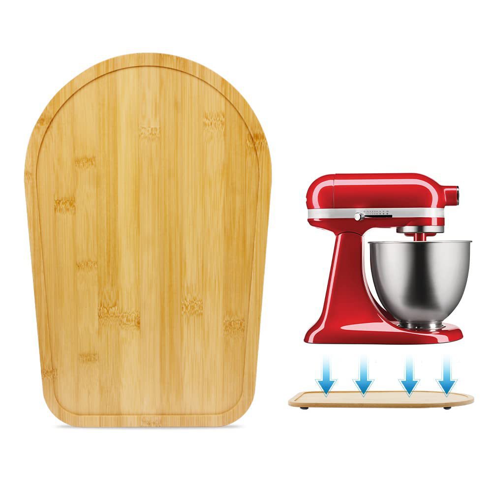 Kitchen Appliances Countertop - Plateau coulissant en bambou pour robot