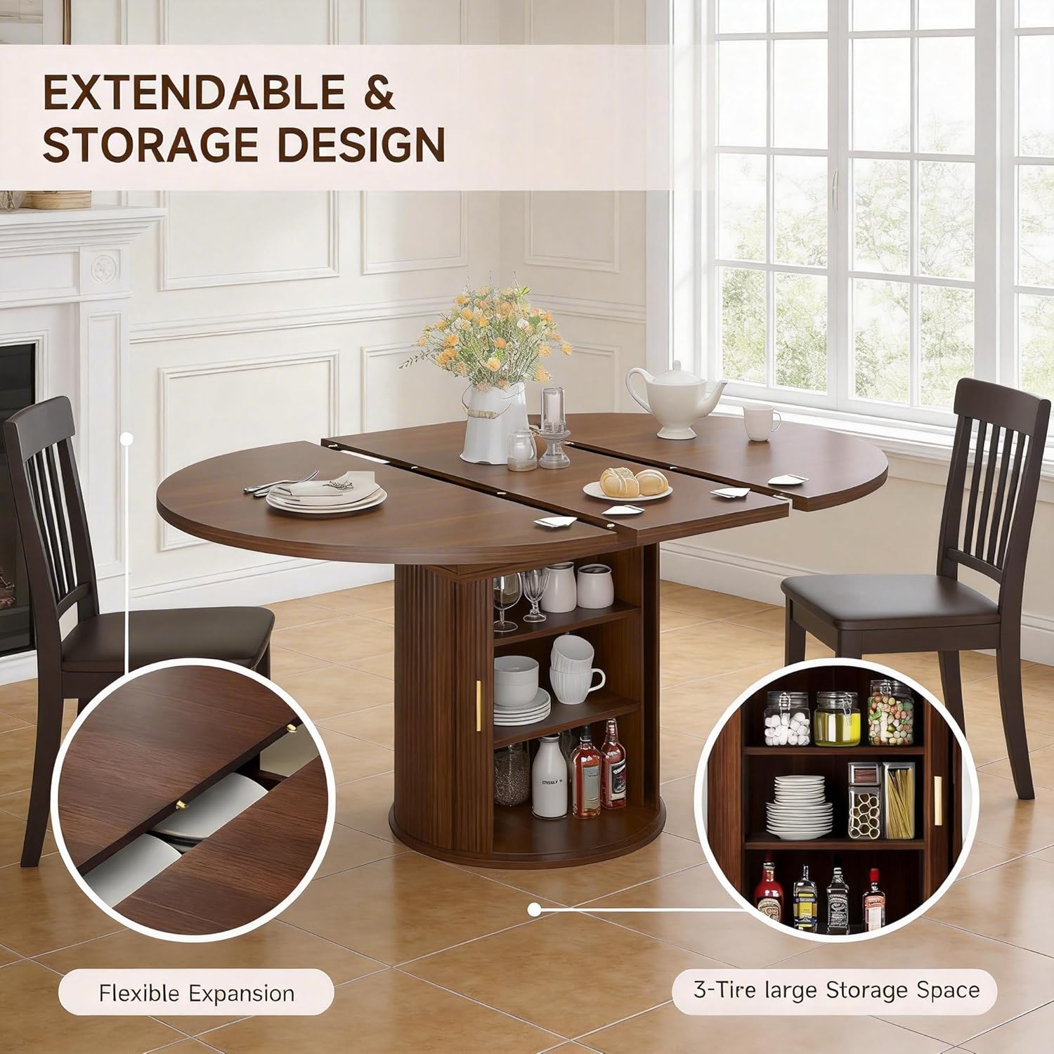 Table à manger ronde extensibl - Kitchen Appliances Table avis et prix