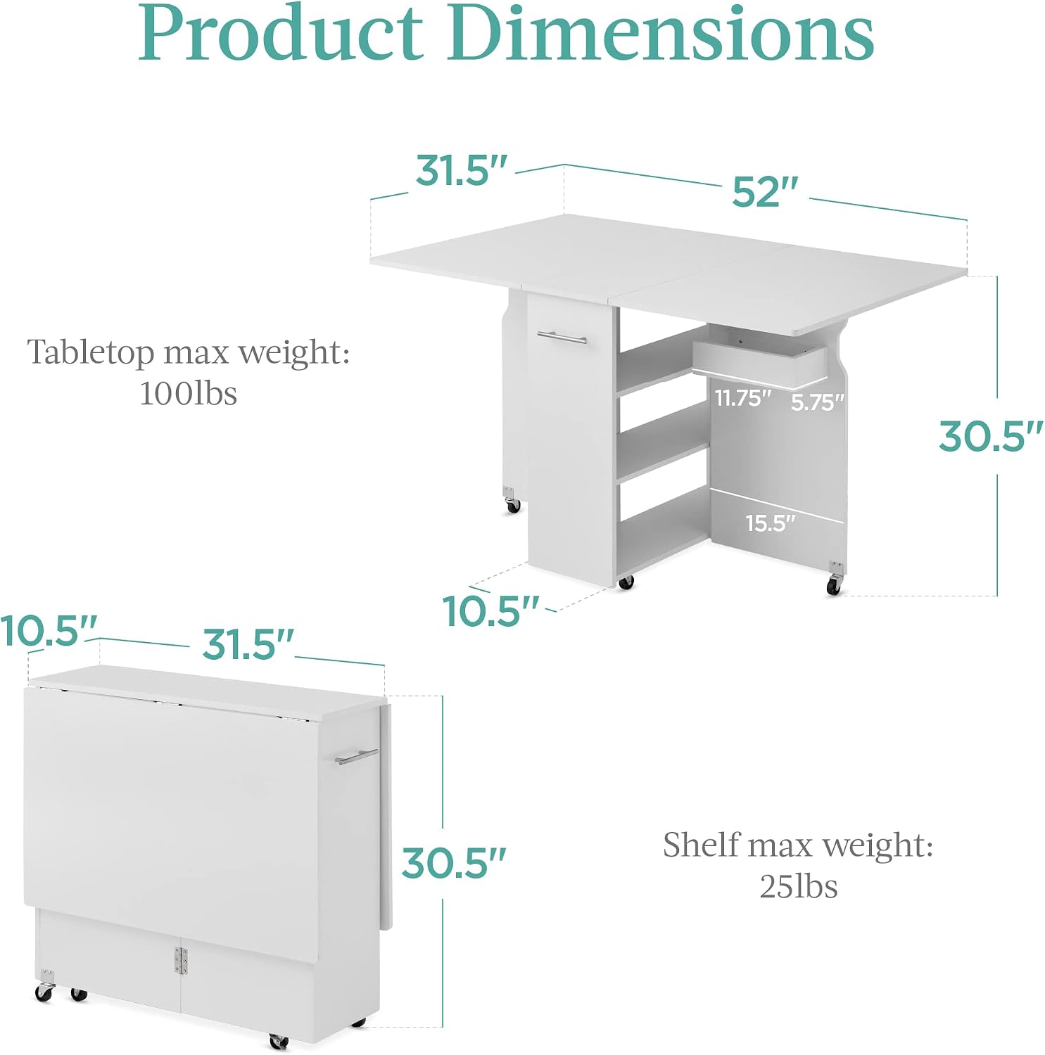 Table à manger pliante, bureau - Kitchen Appliances Table avis et prix