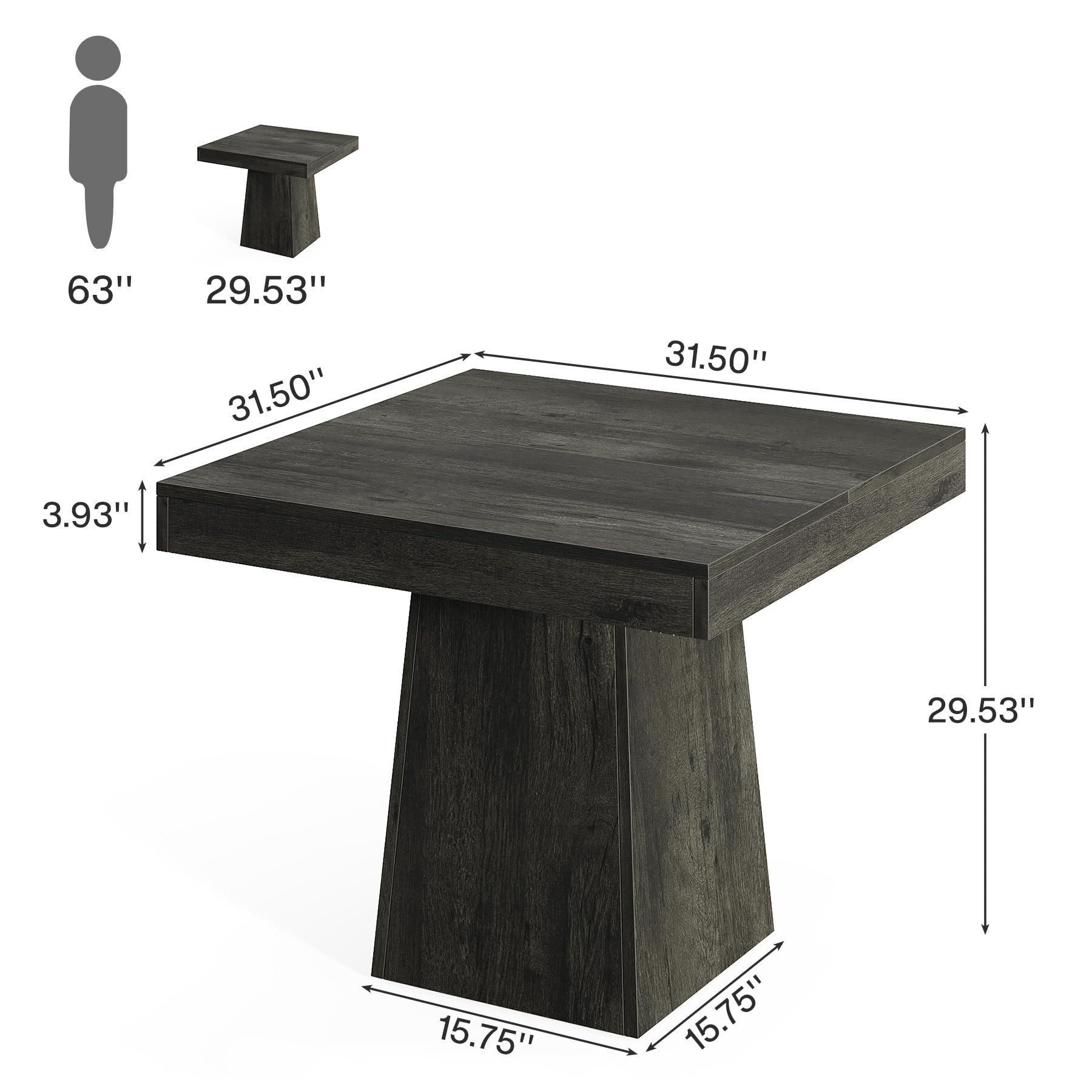 Tribesigns-Table à manger carr - Kitchen Appliances Table avis et prix