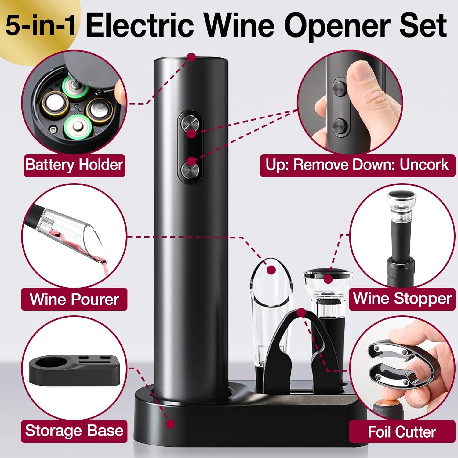 Ensemble d'ouvre-bouteille de  - Wine Opener Electric avis et prix
