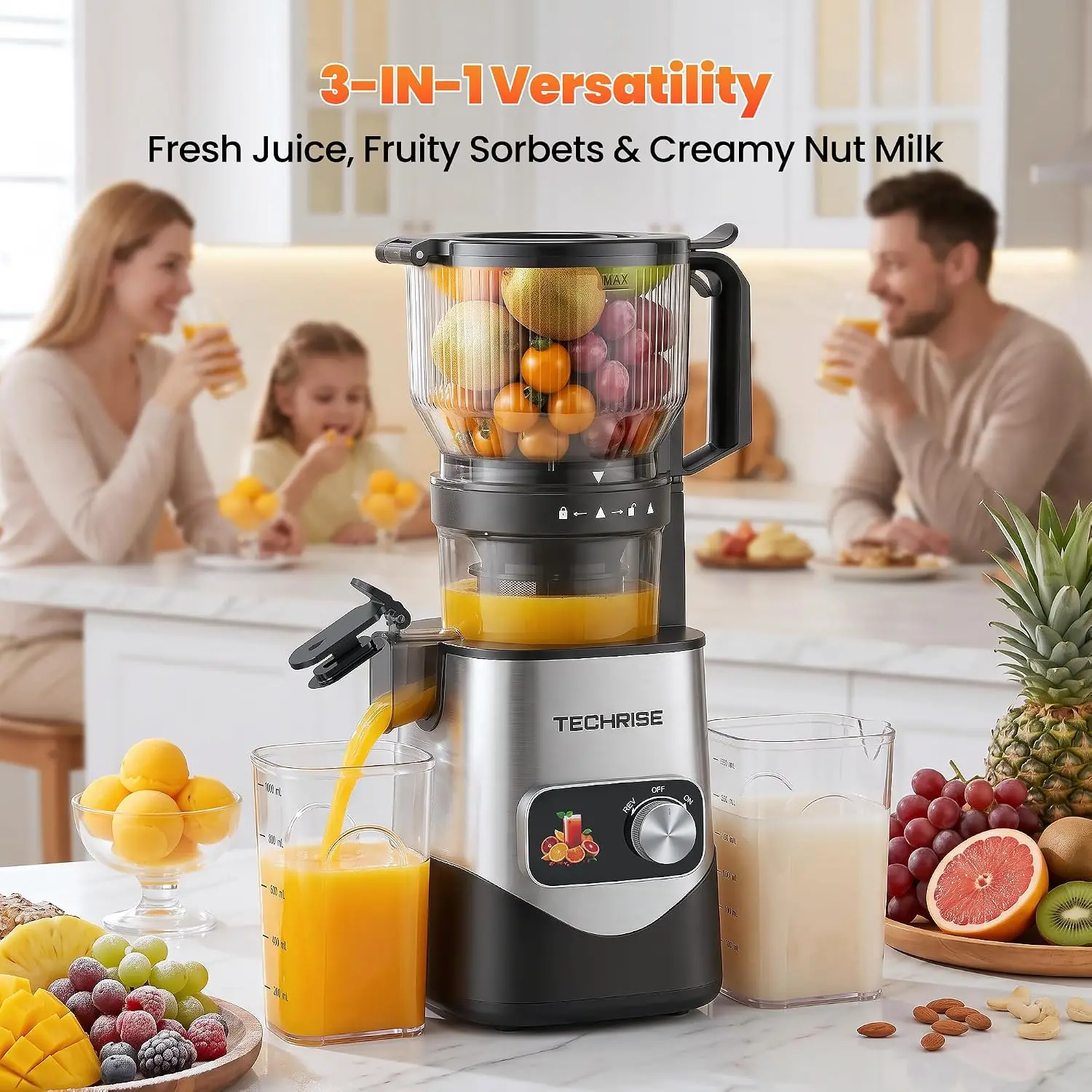 Extracteur de jus à froid 3-en - Juicer Cold Press Slow avis et prix
