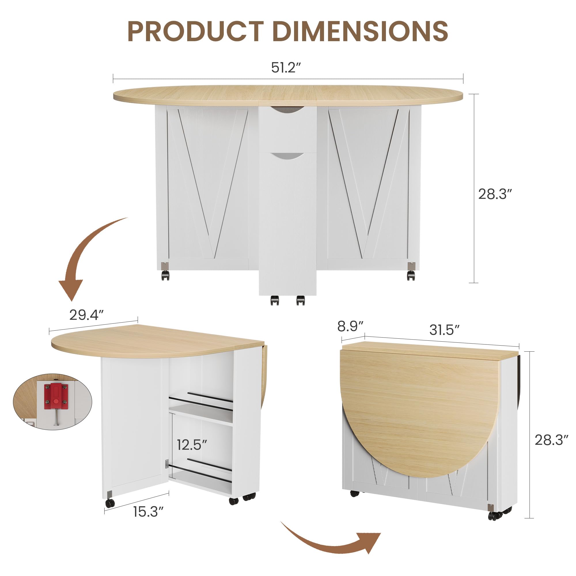 Table à manger pliante 3-en-1  - Kitchen Appliances Table avis et prix